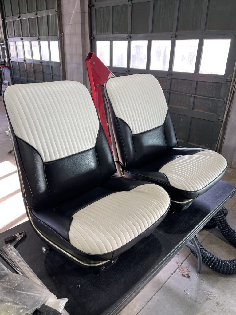 Interior work on a classic car at Jack Frost Auto